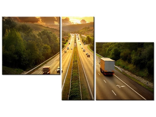 Obraz Autostrada w słońcu, 3 elementy, 90x50 cm Oobrazy