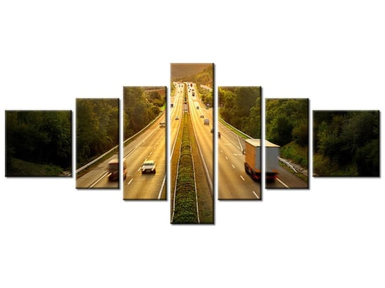 Obraz Autostrada w słońcu, 7 elementów, 160x70 cm Oobrazy