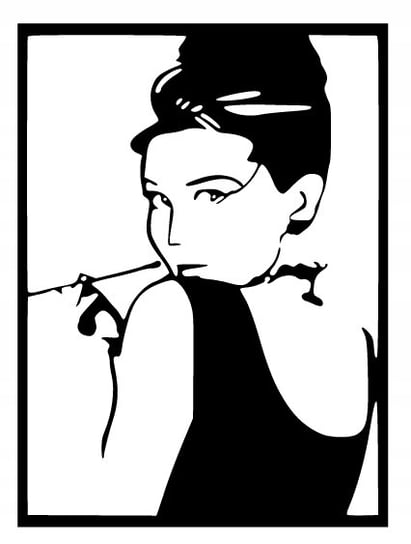 Obraz Ażurowy Audrey Hepburn Dekoracja K145 Inna marka