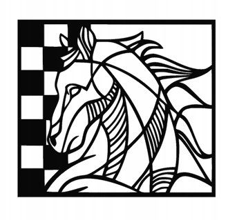 Obraz Ażurowy Dekoracja Ścienna 3D Koń Szachy B135 Inna marka