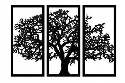 Obraz Ażurowy Dekoracja Ścienna Tryptyk Drzewo Inna marka