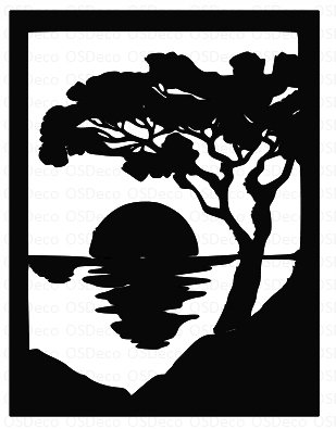Obraz Ażurowy Dekoracja Ścienna Zachód Słońca X108 Inna marka