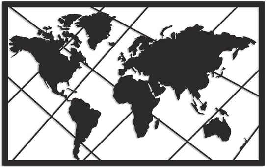 Obraz ażurowy Mapa świata obrazy do salonu panele ażurowe Naklejkomania