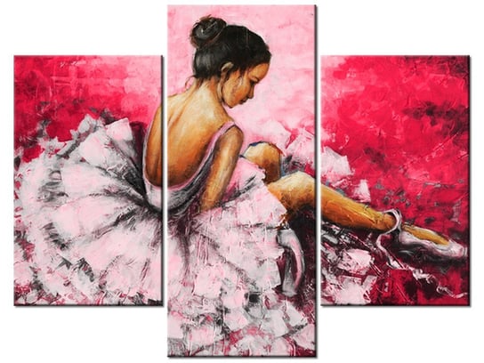 Obraz Balet w różu, 3 elementy, 90x70 cm Oobrazy
