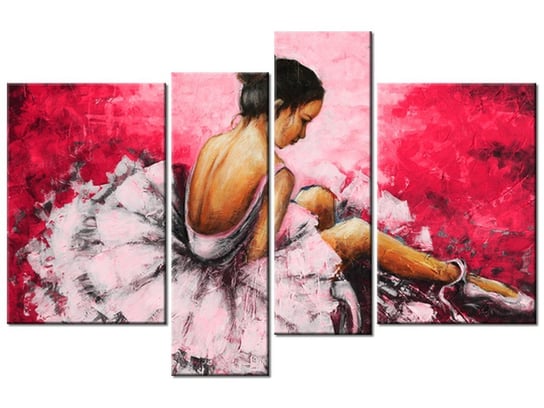 Obraz Balet w różu, 4 elementy, 130x85 cm Oobrazy