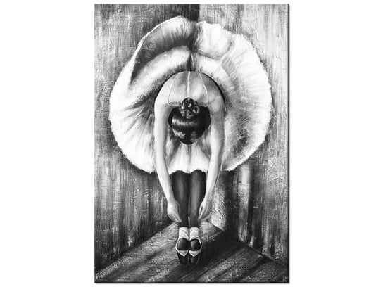Obraz Baletnica w czerni i bieli, 70x100 cm Oobrazy