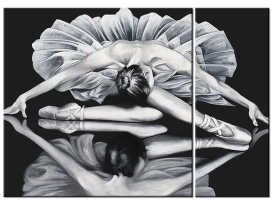 Obraz Baletnica w lustrzanym odbiciu, 2 elementy, 70x50 cm Oobrazy