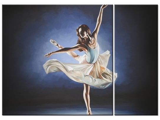 Obraz Baletnica w tańcu, 2 elementy, 70x50 cm Oobrazy