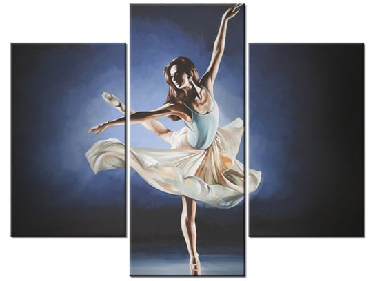 Obraz Baletnica w tańcu, 3 elementy, 90x70 cm Oobrazy