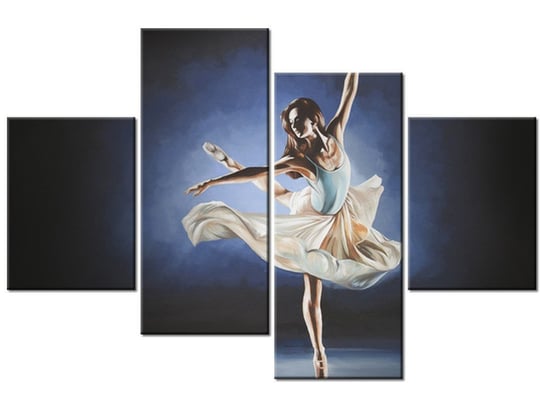 Obraz Baletnica w tańcu, 4 elementy, 120x80 cm Oobrazy