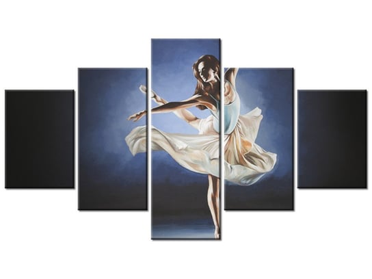 Obraz Baletnica w tańcu, 5 elementów, 125x70 cm Oobrazy