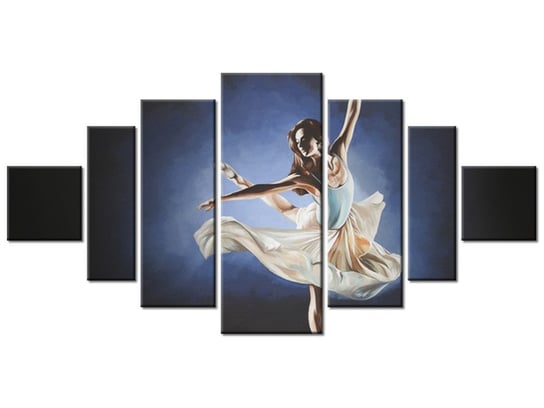 Obraz Baletnica w tańcu, 7 elementów, 200x100 cm Oobrazy