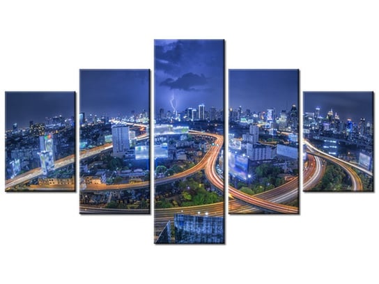 Obraz Bangkok, 5 elementów, 125x70 cm Oobrazy