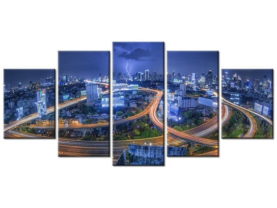Obraz Bangkok, 5 elementów, 150x70 cm Oobrazy