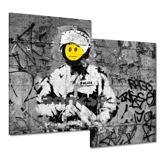 Obraz Banksy Buźka, 80x70cm ZeSmakiem