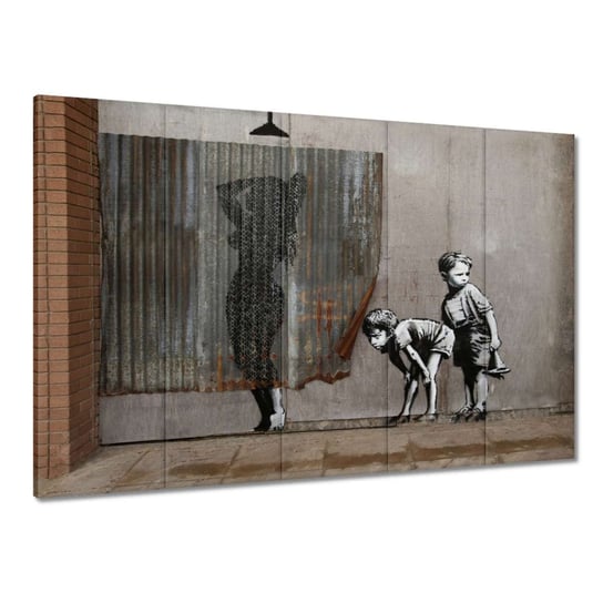 Obraz Banksy Chłopcy Prysznic, 225x160cm ZeSmakiem