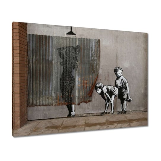 Obraz Banksy Chłopcy Prysznic, 80x60cm ZeSmakiem