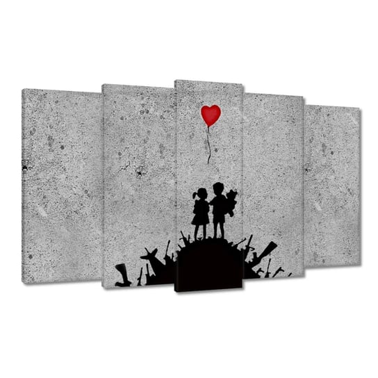 Obraz Banksy Dzieci na stosie, 100x60cm ZeSmakiem