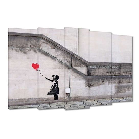 Obraz Banksy Dziewczyna Balonik, 150x95cm ZeSmakiem