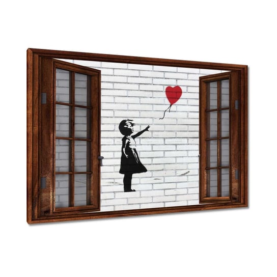 Obraz Banksy Dziewczynka Balon, 120x80cm ZeSmakiem