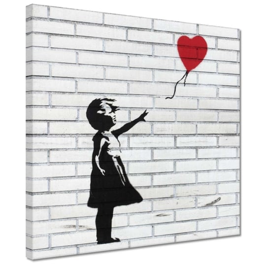 Obraz Banksy Dziewczynka Balon, 30x30cm ZeSmakiem