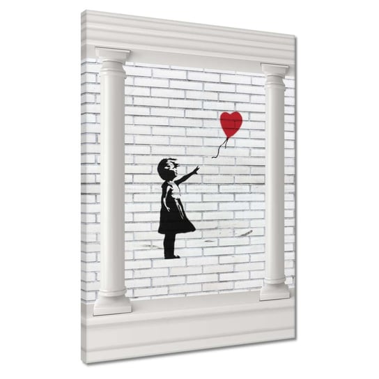 Obraz Banksy Dziewczynka Balon, 50x70cm ZeSmakiem