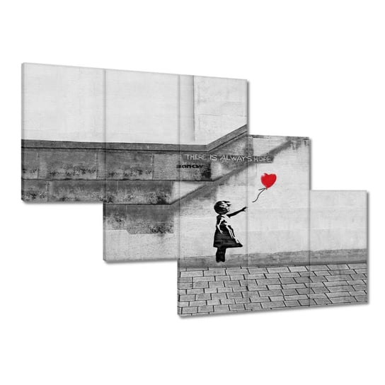 Obraz Banksy Dziewczynka Hope, 150x105cm ZeSmakiem
