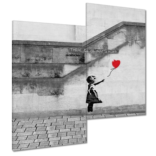 Obraz Banksy Dziewczynka Hope, 60x60cm ZeSmakiem