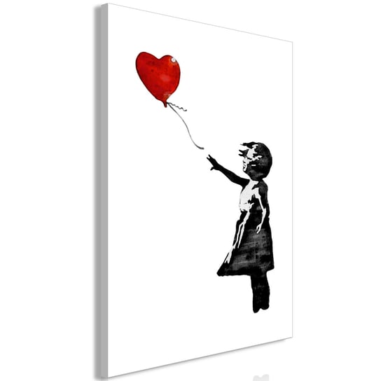 Obraz - Banksy: Dziewczynka z balonem (1-częściowy) pionowy 80x120 Premium Print Płótno włoskie 300 g/mÂ˛ ARTGEIST