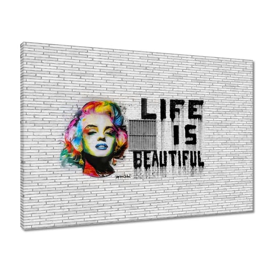 Obraz Banksy Life is beautiful, 70x50cm ZeSmakiem