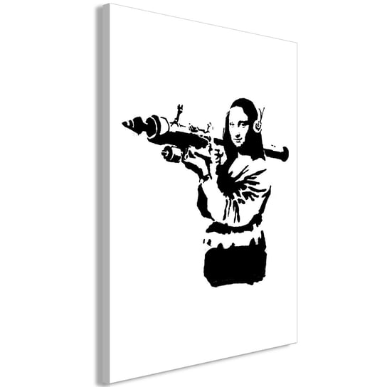 Obraz - Banksy Mona Lisa with Rocket Launcher (1-częściowy) pionowy ARTGEIST