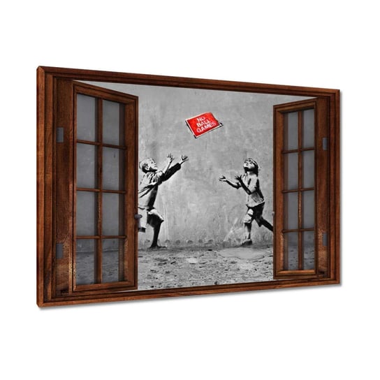 Obraz Banksy No Ball Games, 120x80cm ZeSmakiem