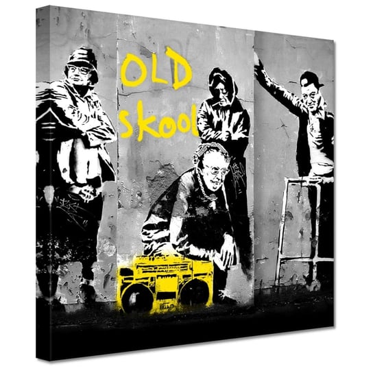 Obraz Banksy Old School, 20x20cm ZeSmakiem