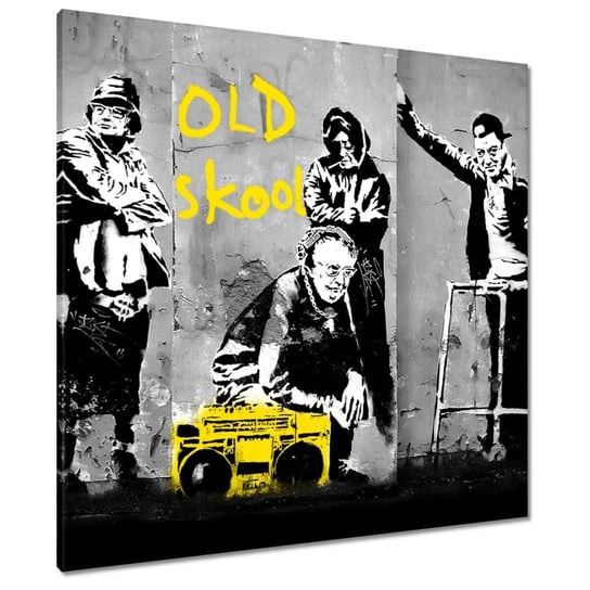 Obraz Banksy Old School, 80x80cm ZeSmakiem