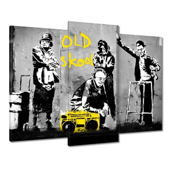 Obraz Banksy Old School, 90x70cm ZeSmakiem