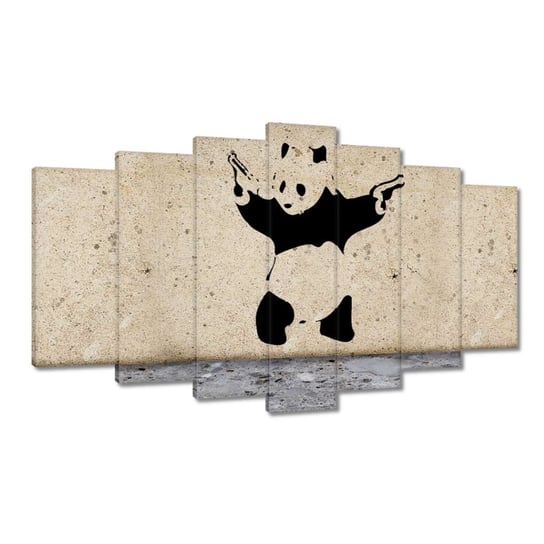 Obraz Banksy Panda, 140x80cm ZeSmakiem