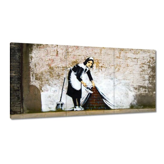 Obraz Banksy Pokojówka, 240x120cm ZeSmakiem