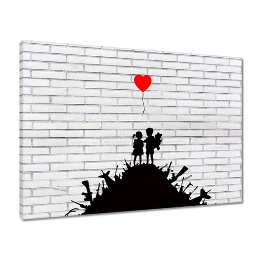 Obraz Banksy Sterta broni Balon, 70x50cm ZeSmakiem