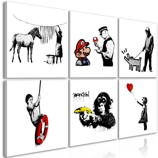 Obraz - Banksy Style (6-częściowy) ARTGEIST