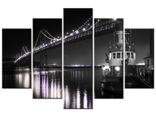 Obraz Barka pod Golden Gate - Tanel Teemusk, 5 elementów, 150x100 cm Oobrazy
