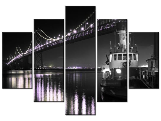 Obraz Barka pod Golden Gate - Tanel Teemusk, 5 elementów, 150x105 cm Oobrazy