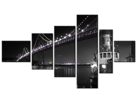 Obraz Barka pod Golden Gate - Tanel Teemusk, 6 elementów, 180x100 cm Oobrazy