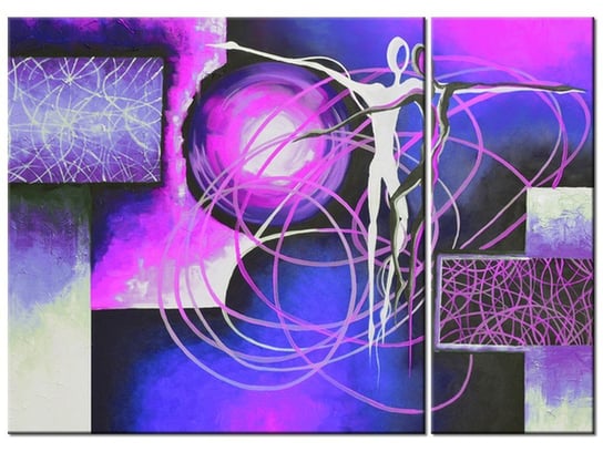Obraz Bezkresne uczucia w fiolecie, 2 elementy, 70x50 cm Oobrazy