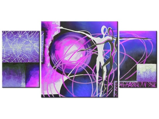 Obraz Bezkresne uczucia w fiolecie, 3 elementy, 80x40 cm Oobrazy