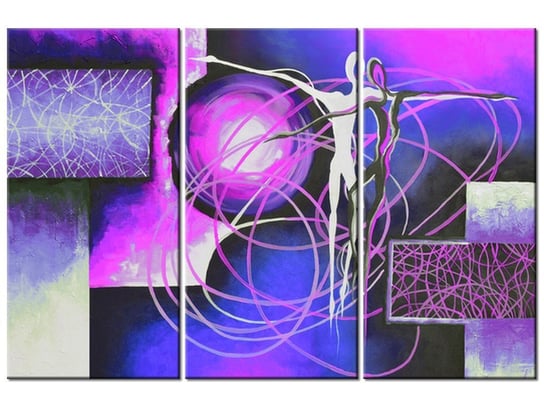 Obraz Bezkresne uczucia w fiolecie, 3 elementy, 90x60 cm Oobrazy