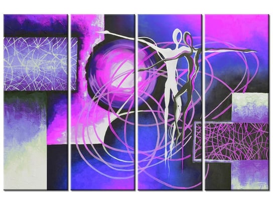 Obraz Bezkresne uczucia w fiolecie, 4 elementy, 120x80 cm Oobrazy