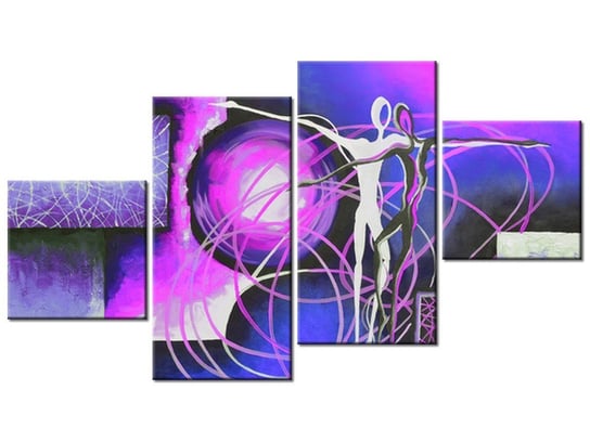 Obraz Bezkresne uczucia w fiolecie, 4 elementy, 160x90 cm Oobrazy