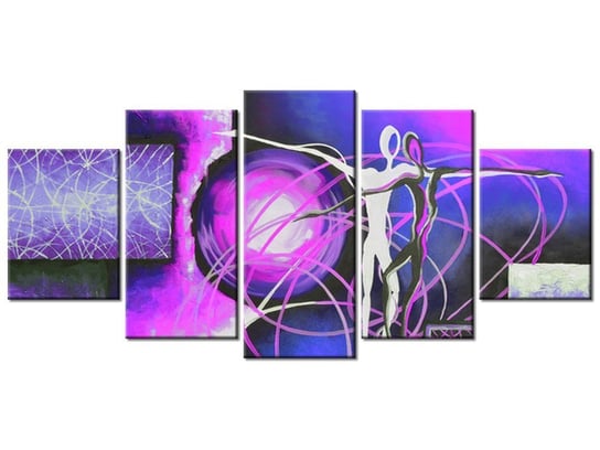 Obraz Bezkresne uczucia w fiolecie, 5 elementów, 150x70 cm Oobrazy