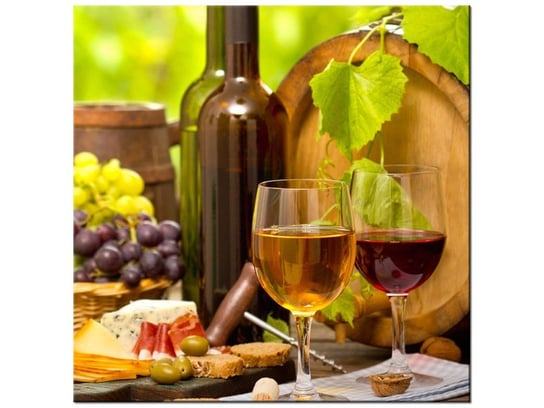 Obraz, Białe i czerwone wino, 30x30 cm Oobrazy