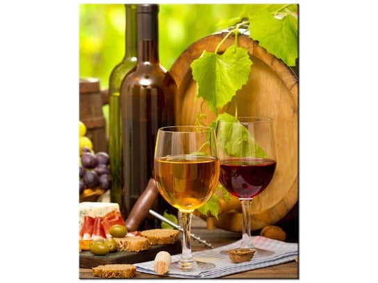 Obraz, Białe i czerwone wino, 40x50 cm Oobrazy